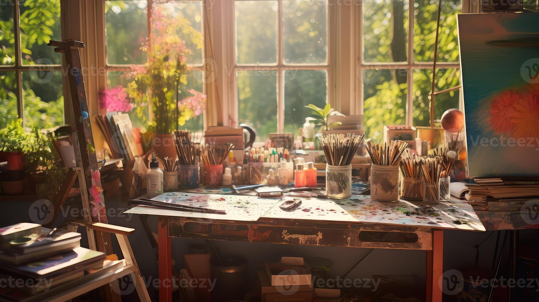 sunlight artist desk photo