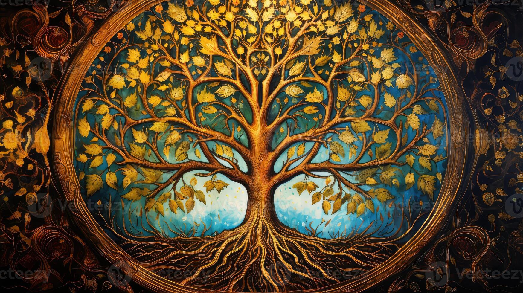 detailed tree of life painting photo