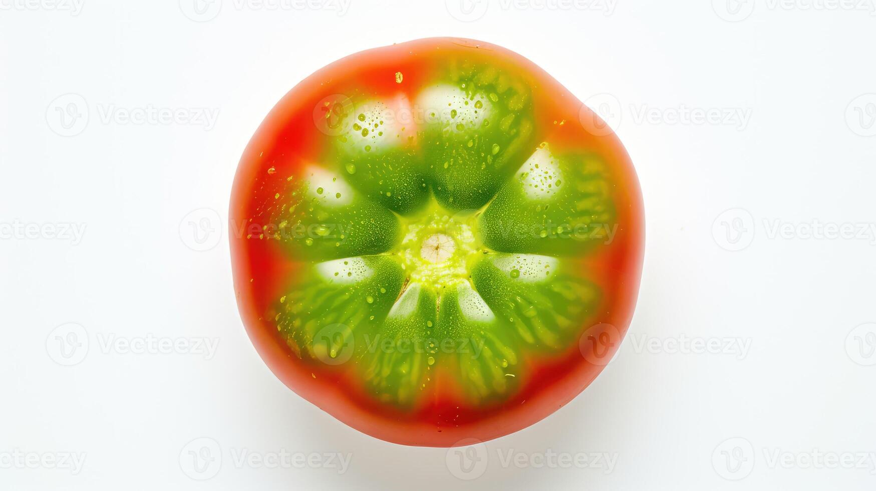 unripe tomatoes on white background photo
