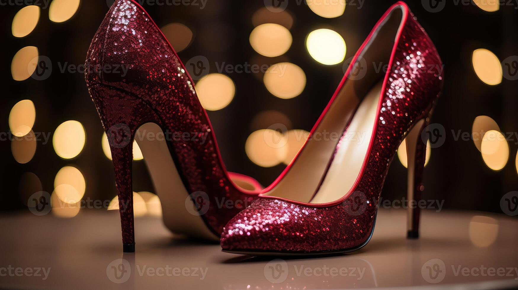elegance dark red glitter photo