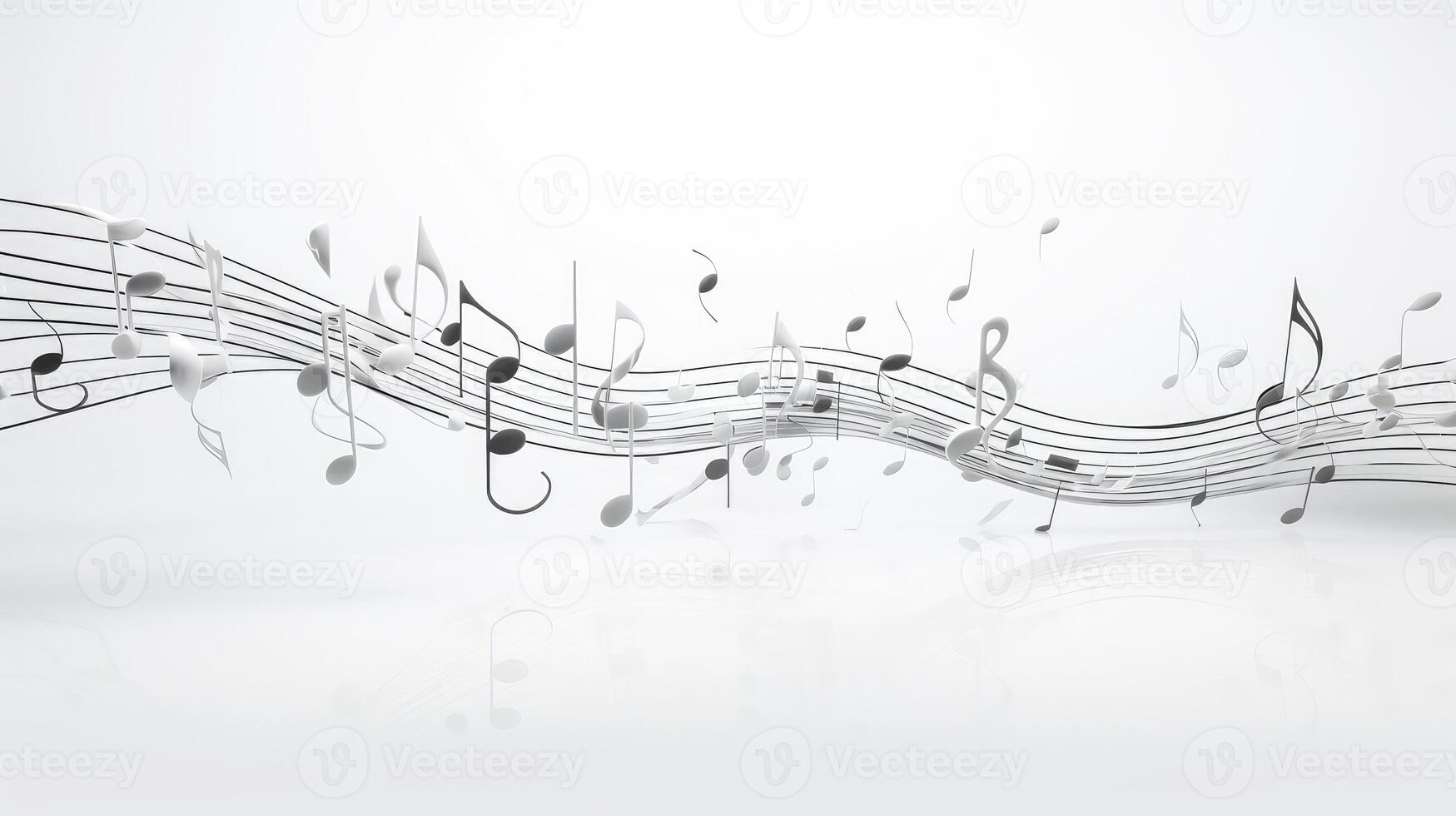 detail music notes white background photo