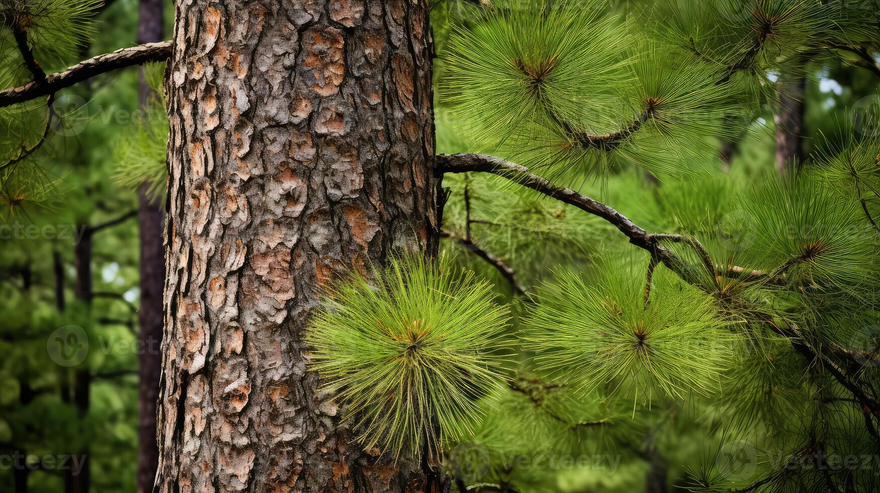 needles pine trees isolated photo