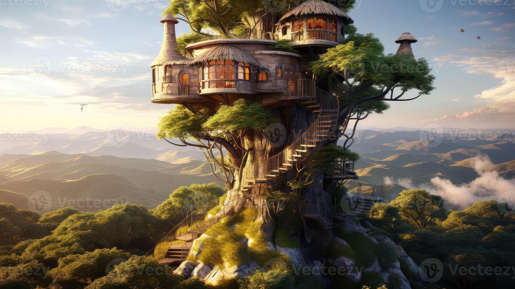 escape house with tree photo