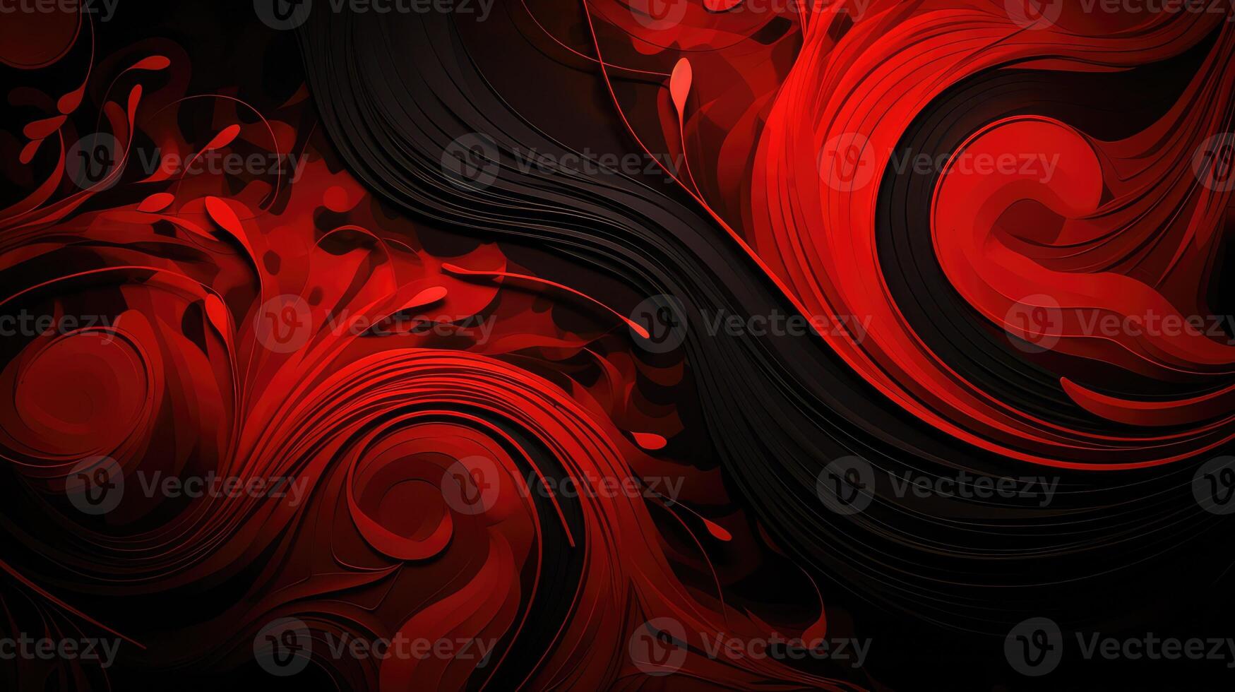 swirling red black abstract background photo