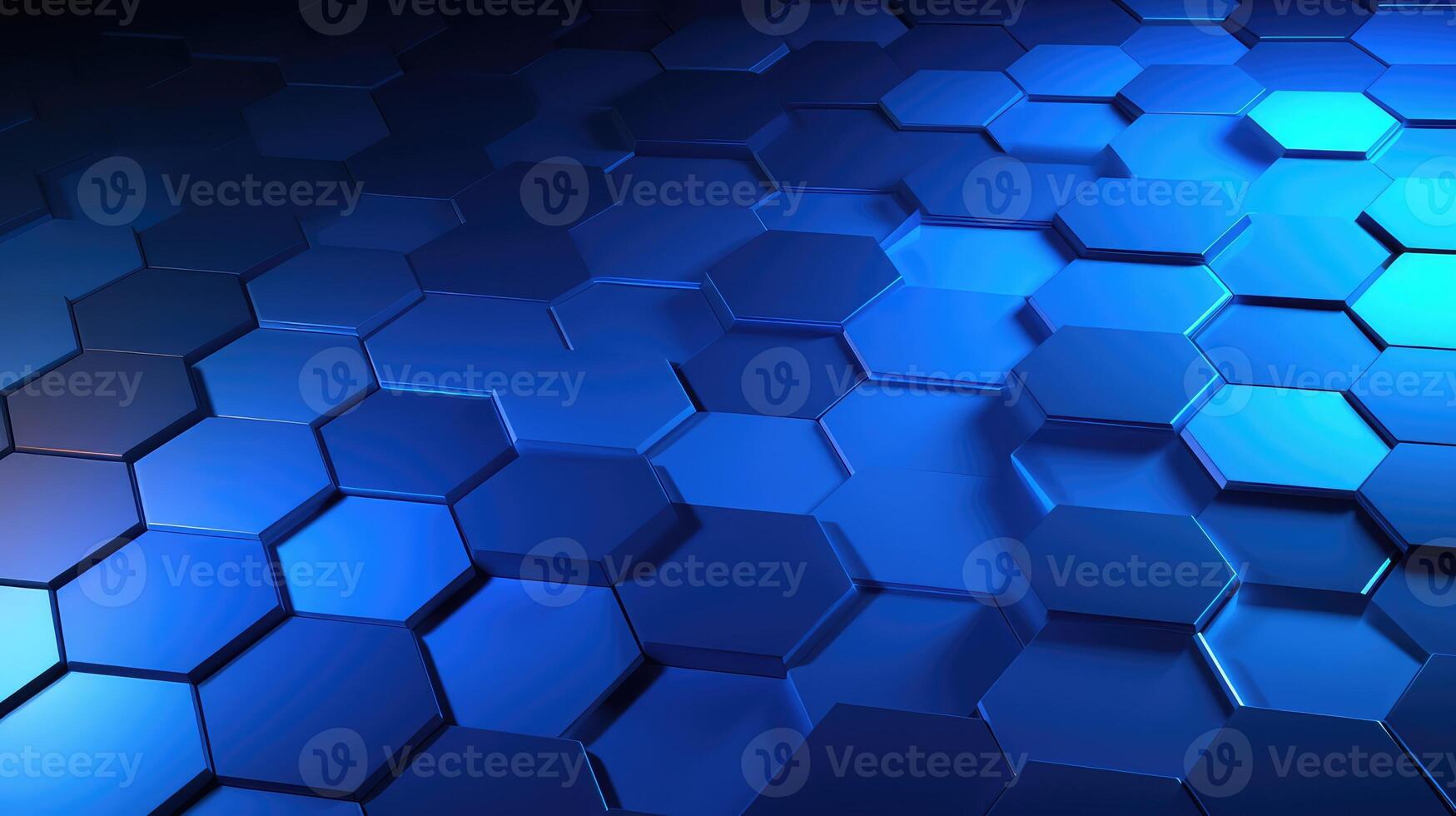 design blue hexagon gradient photo