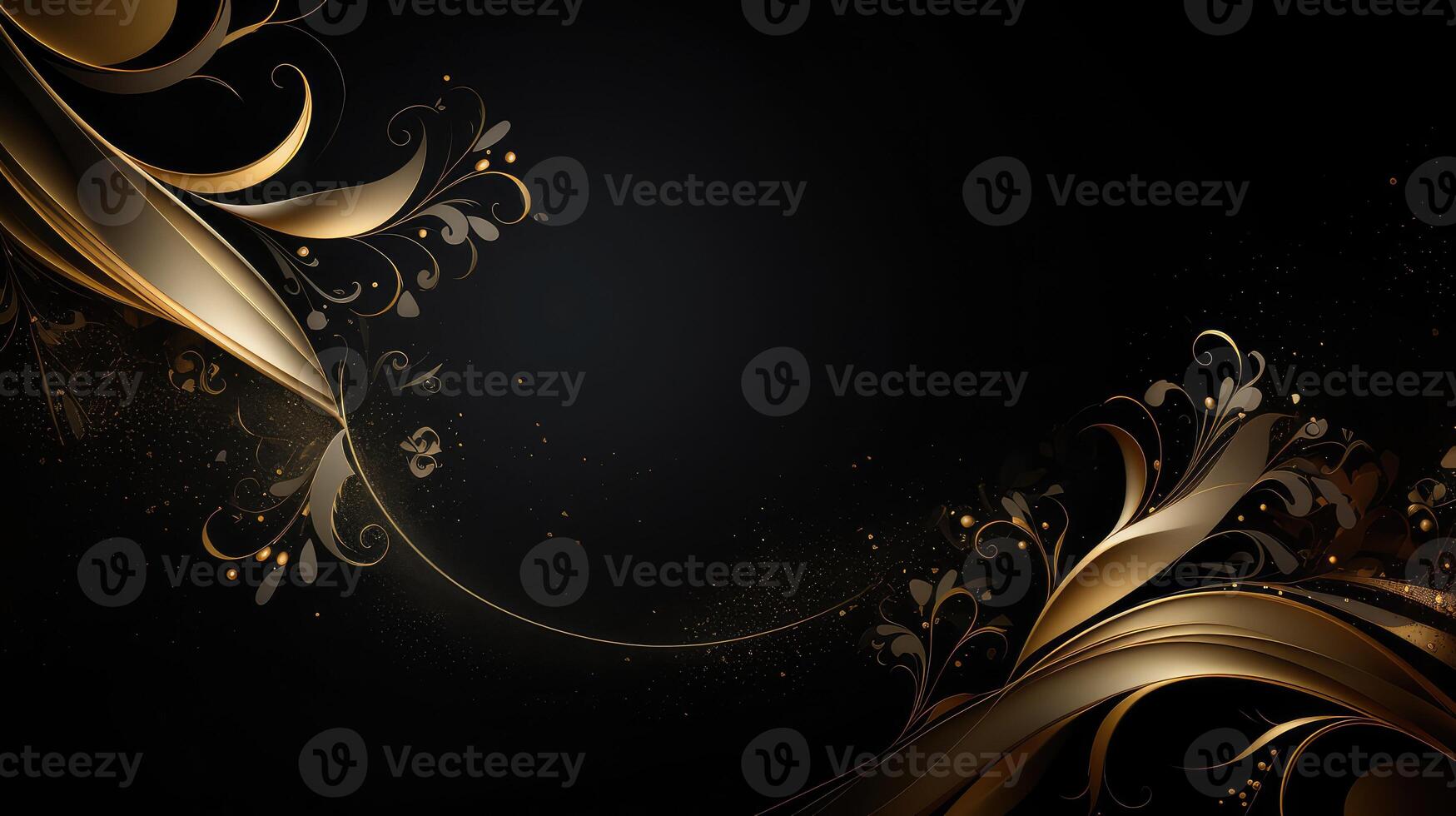 elegance gold background black photo