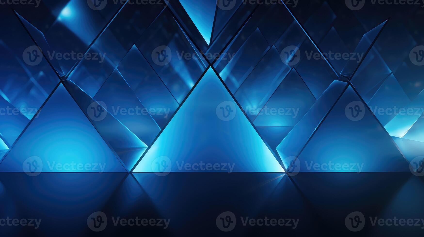 floating triangles background blue photo