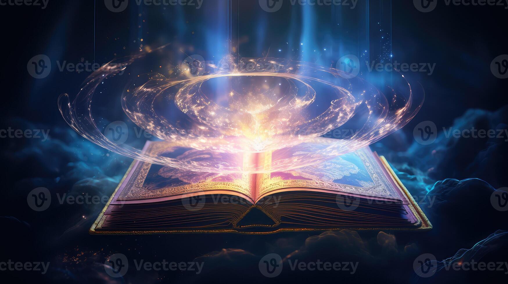 ethereal glowing book photo