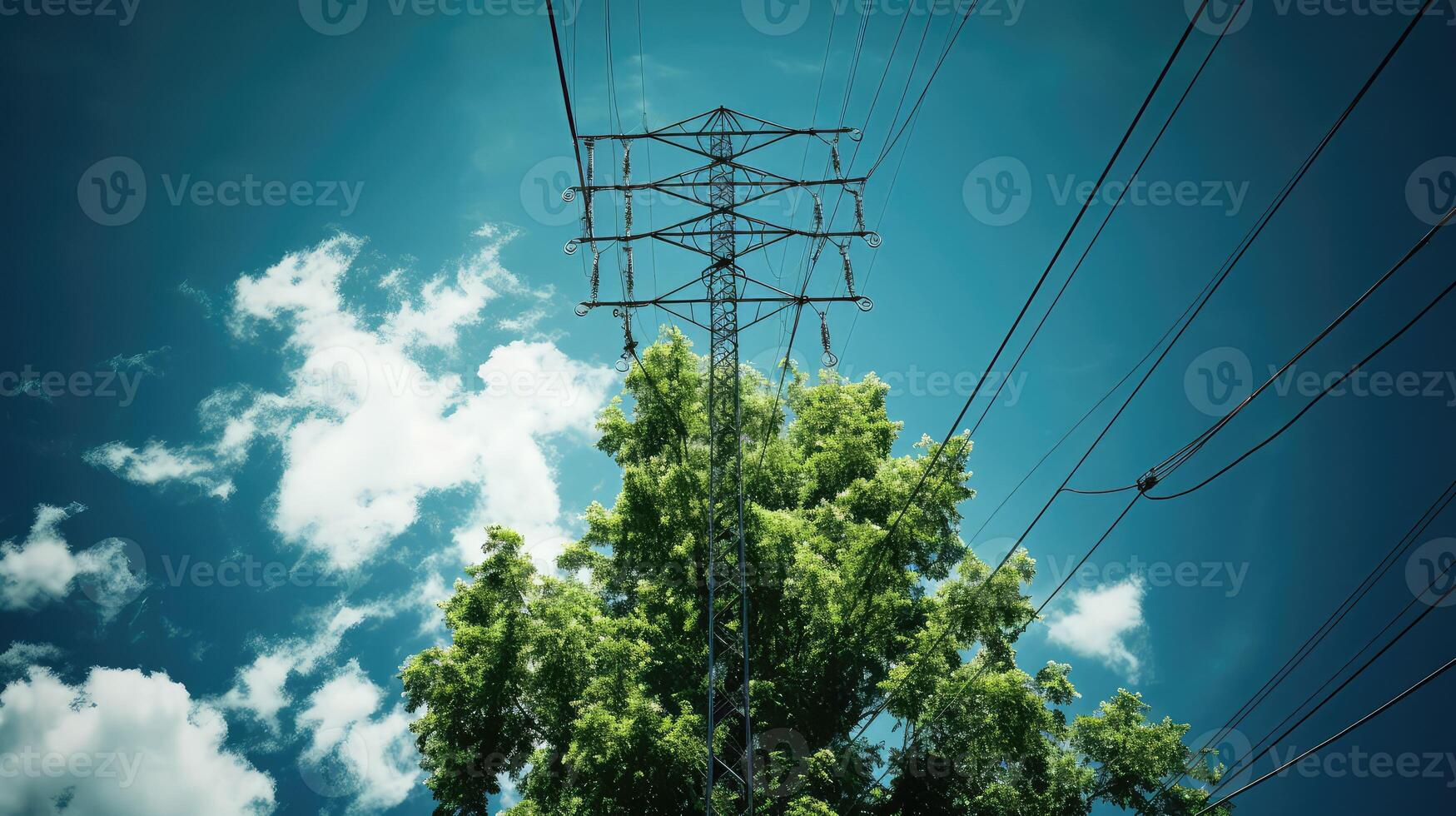 nature tree power line photo