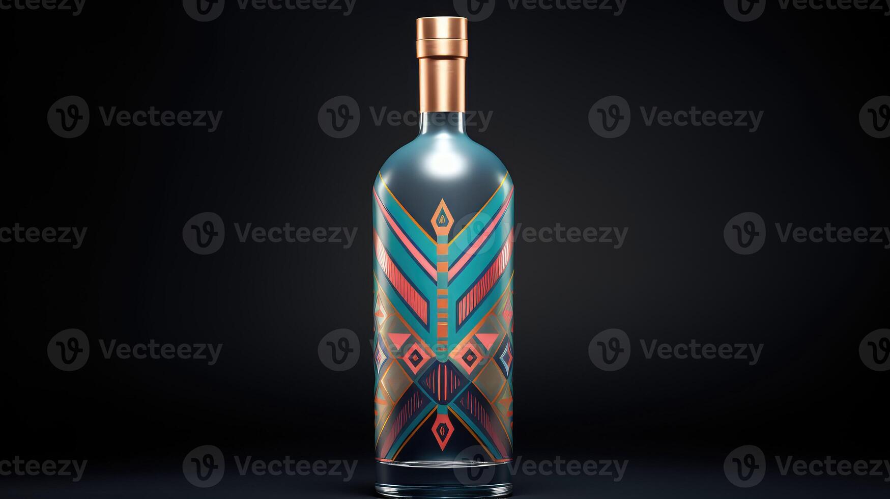 unique gin bottle mockup photo