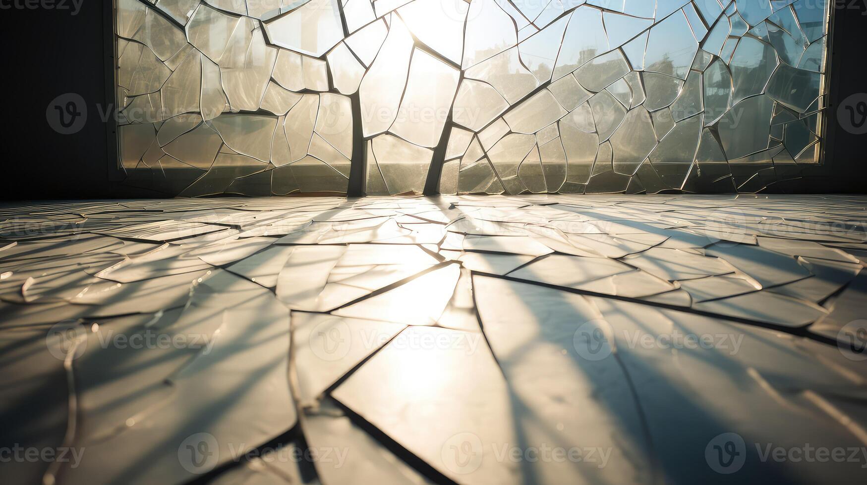 shadow broken glass white photo