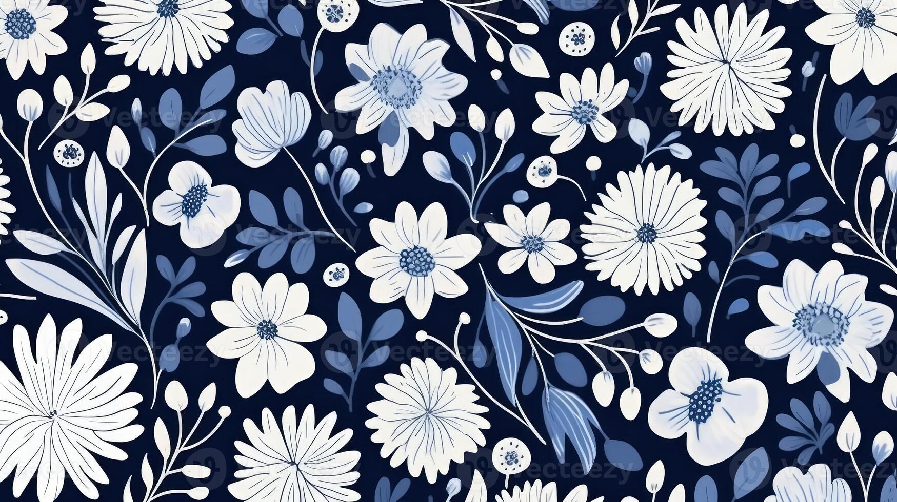 cards blue floral pattern photo