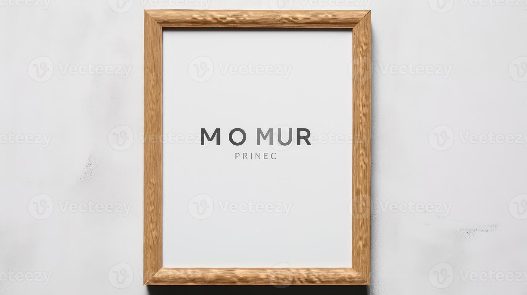 light wooden frame mockup photo
