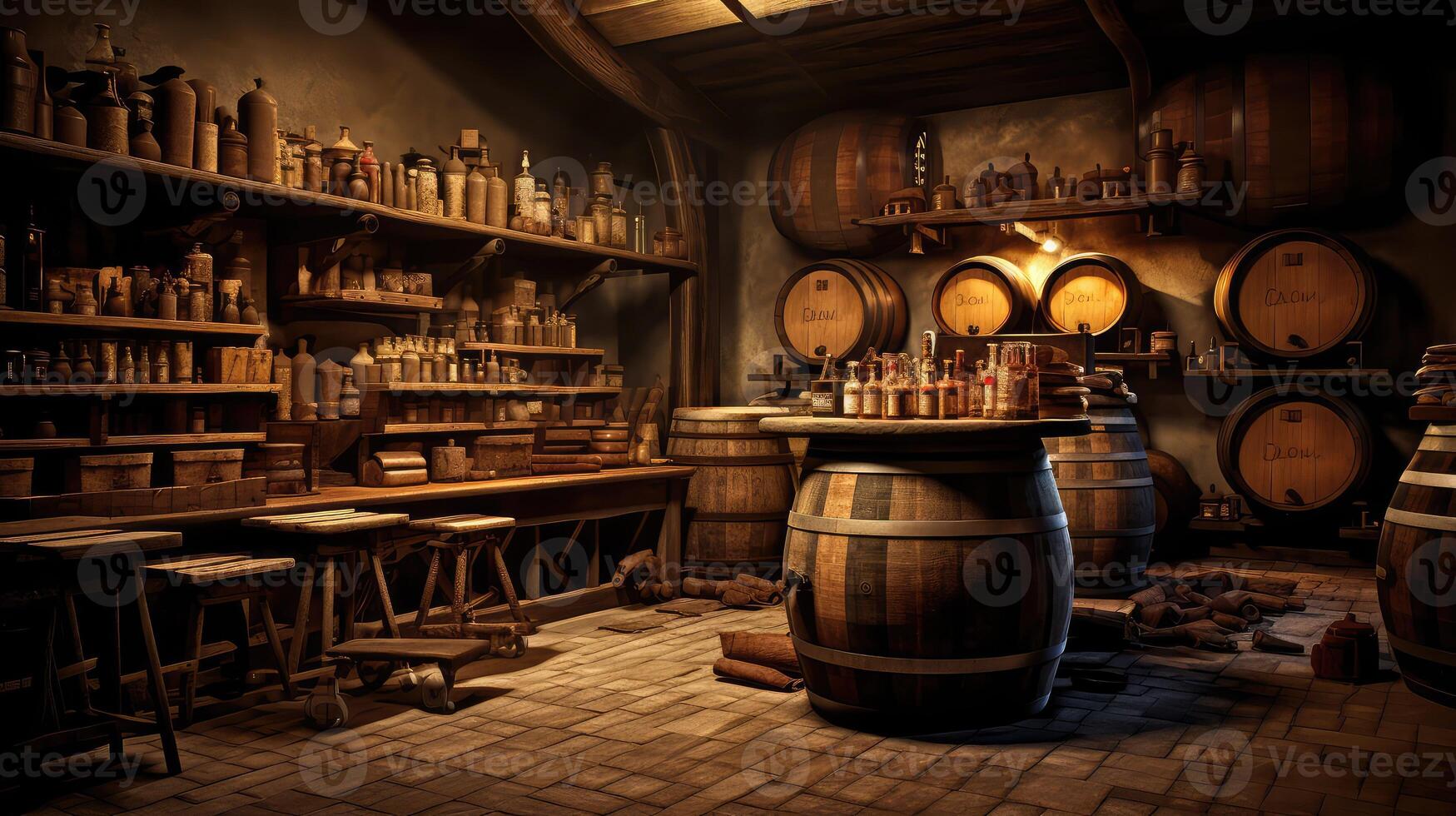 barrels whiskey and wine photo