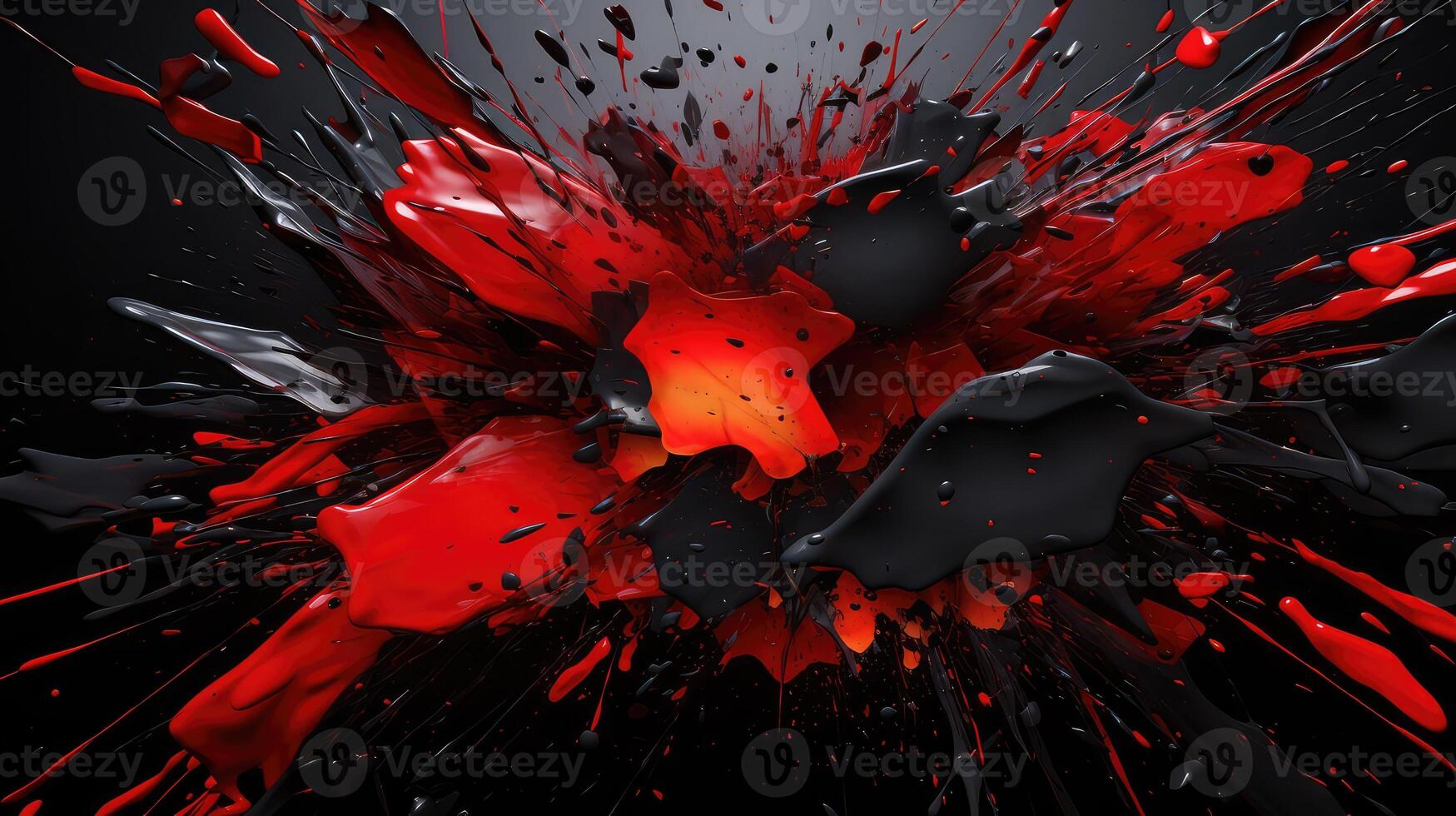 contrast black and red shapes photo
