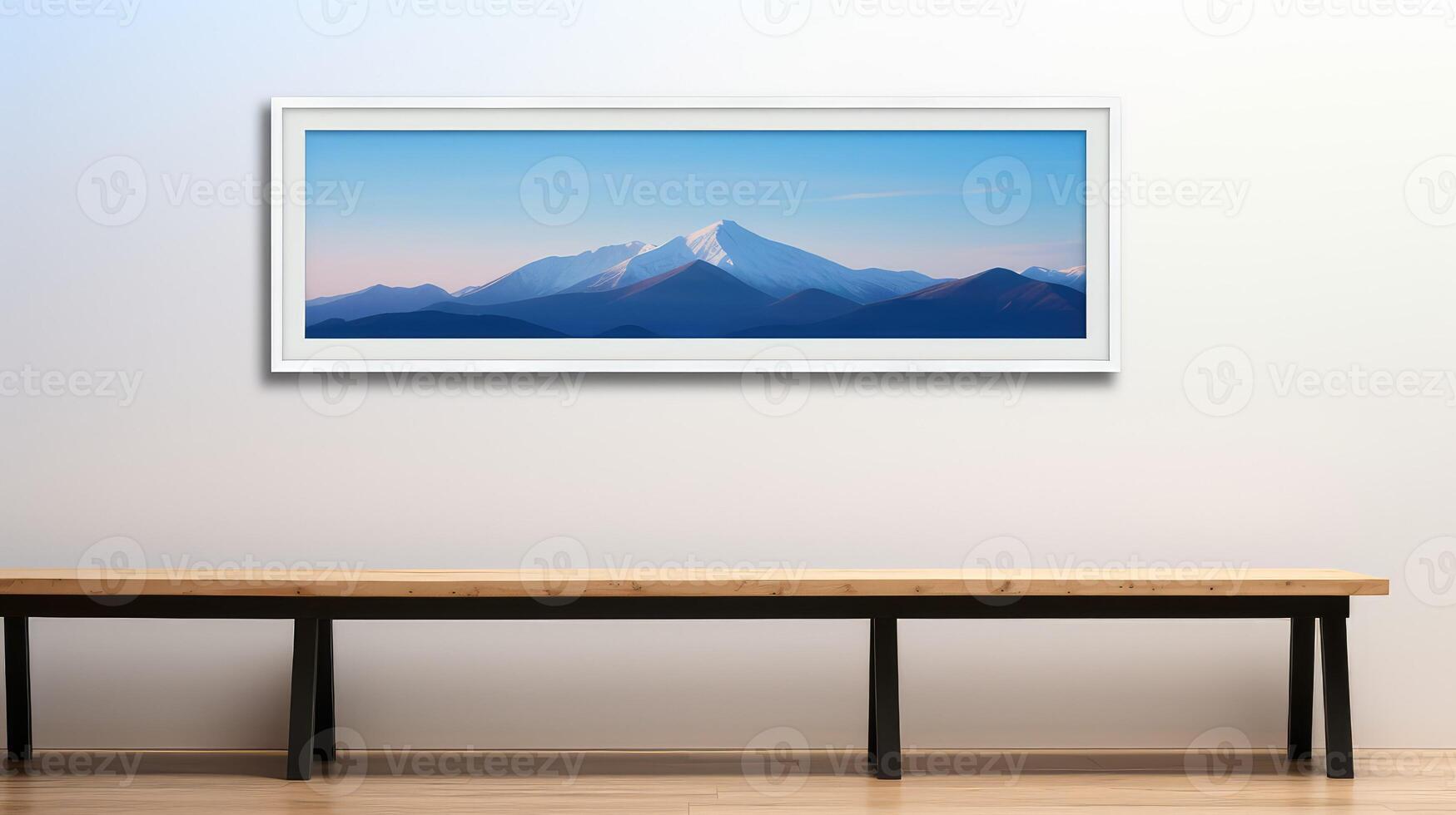 mountains blue sky with horizon photo