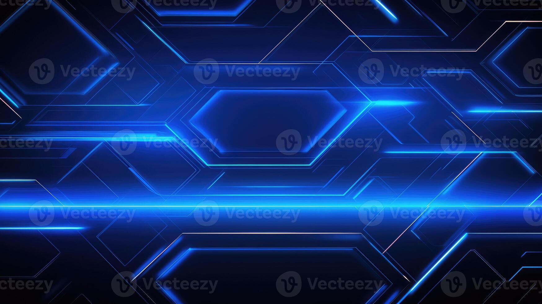 futuristic web banner blue photo