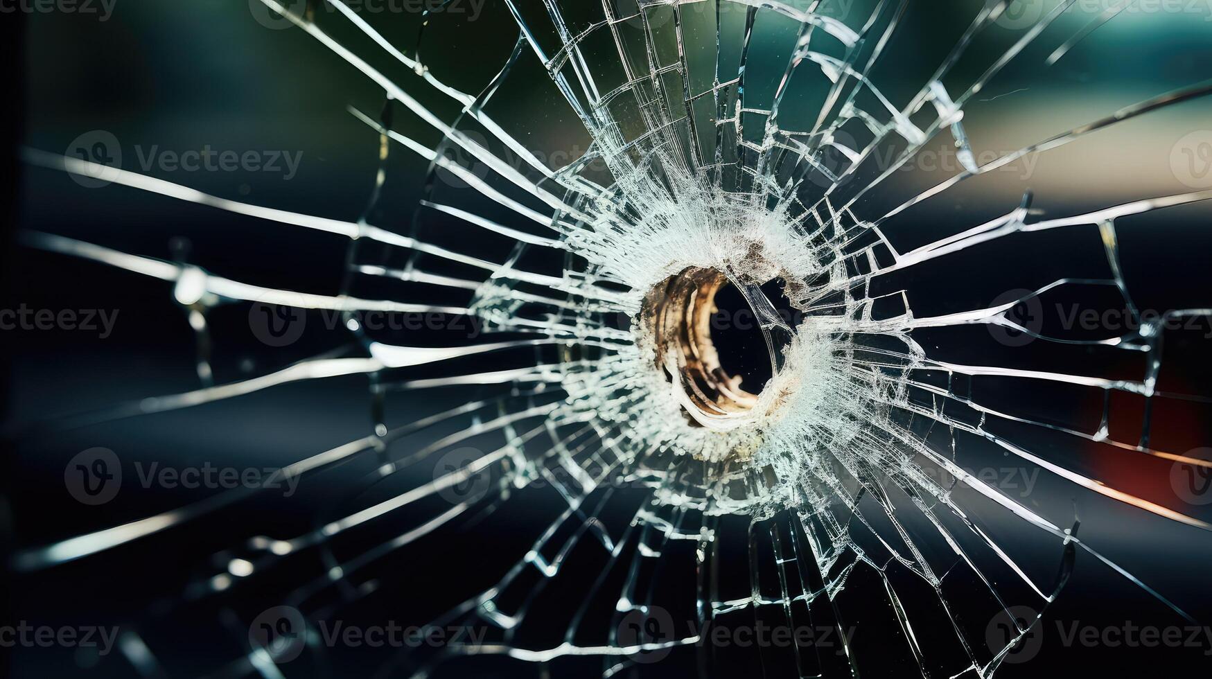 windshield bullet through glass photo