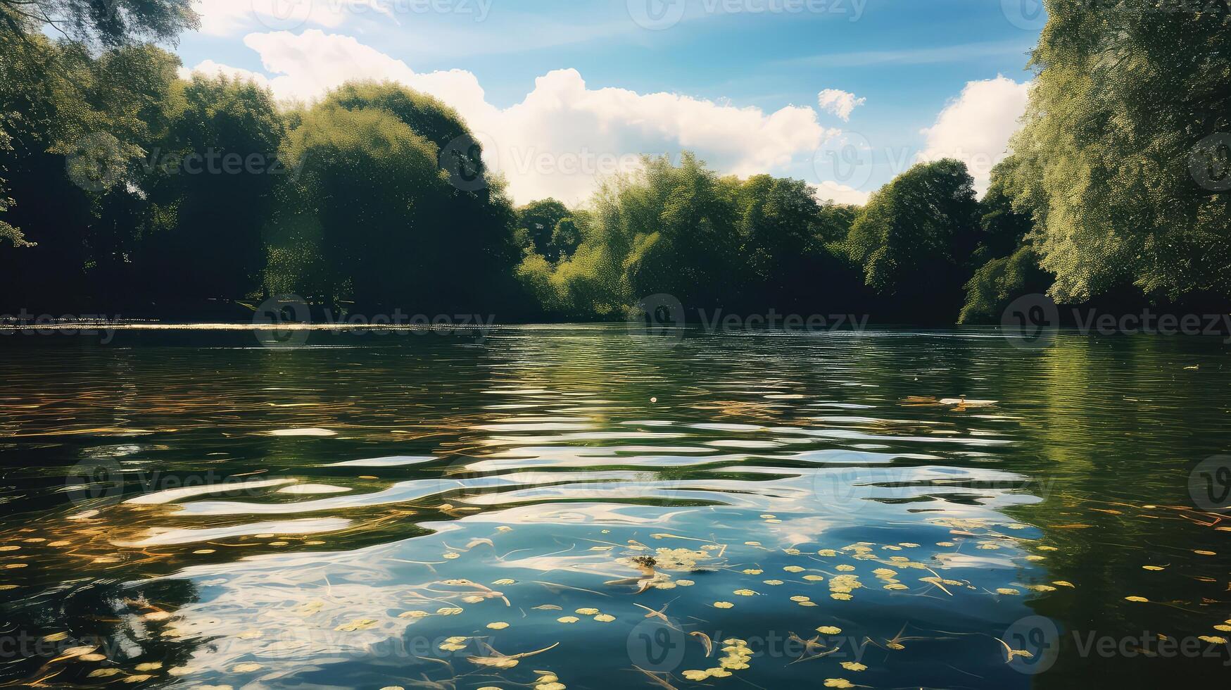 reflection simple water waves photo