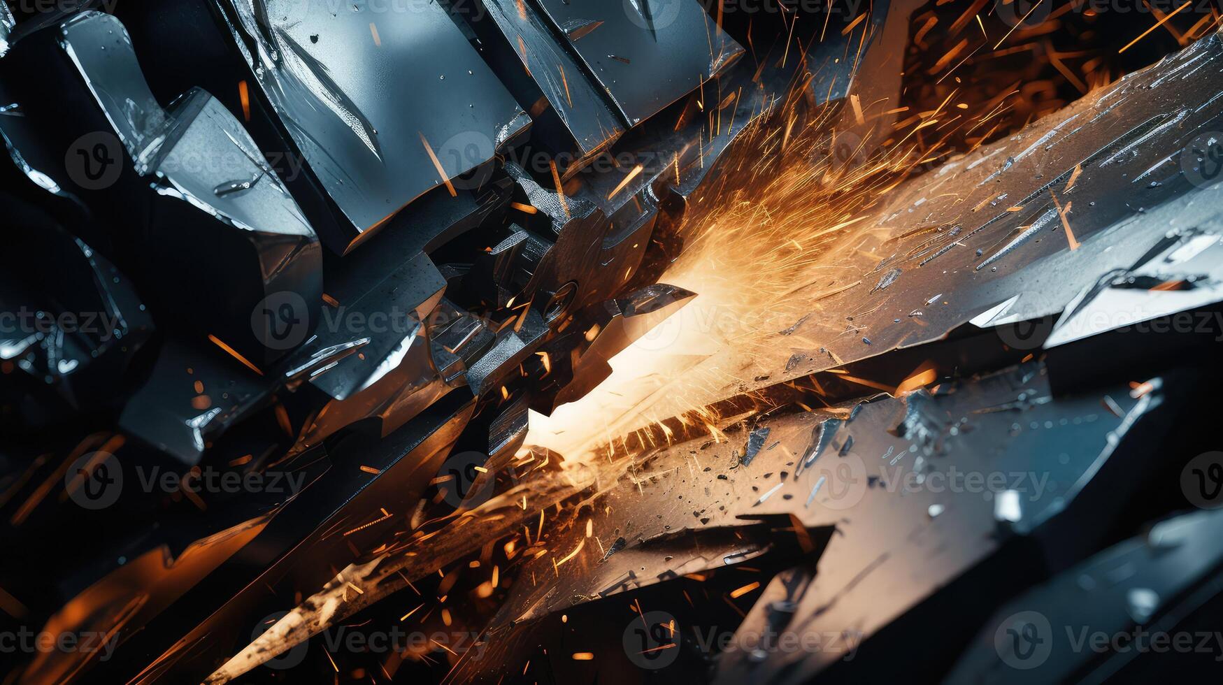 power tearing metal photo