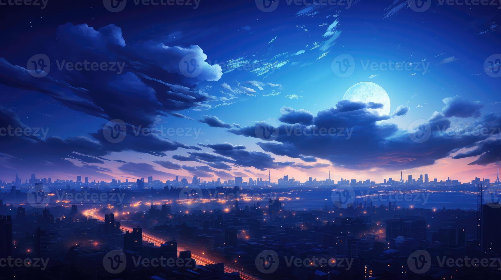 shade dusk sky blue photo
