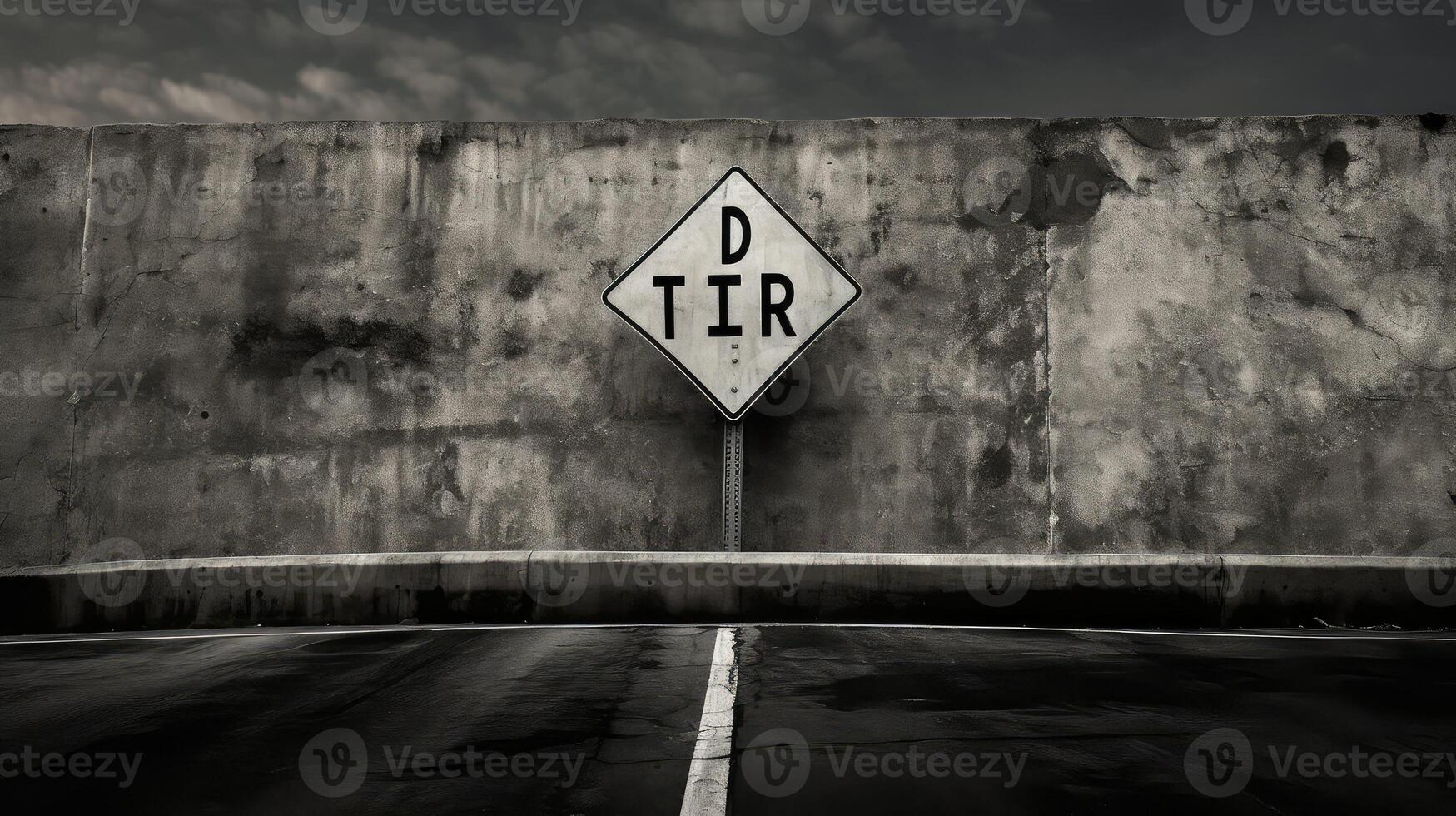 concrete road sign texture photo