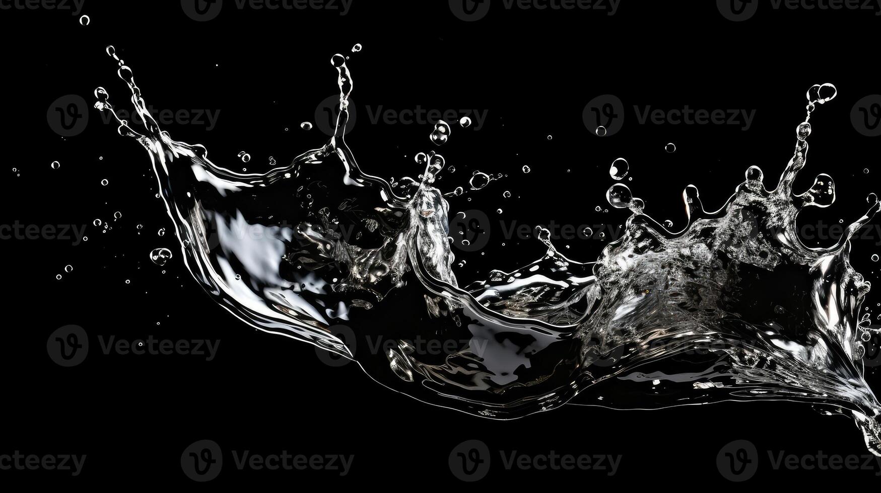 ctrast water splash on black photo