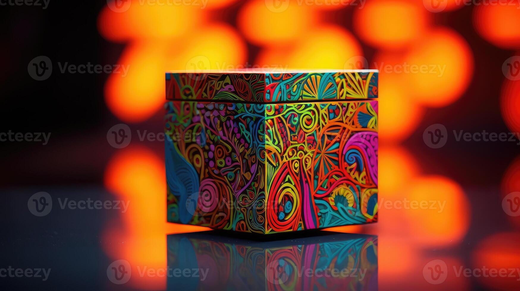 intricate colorful box photo