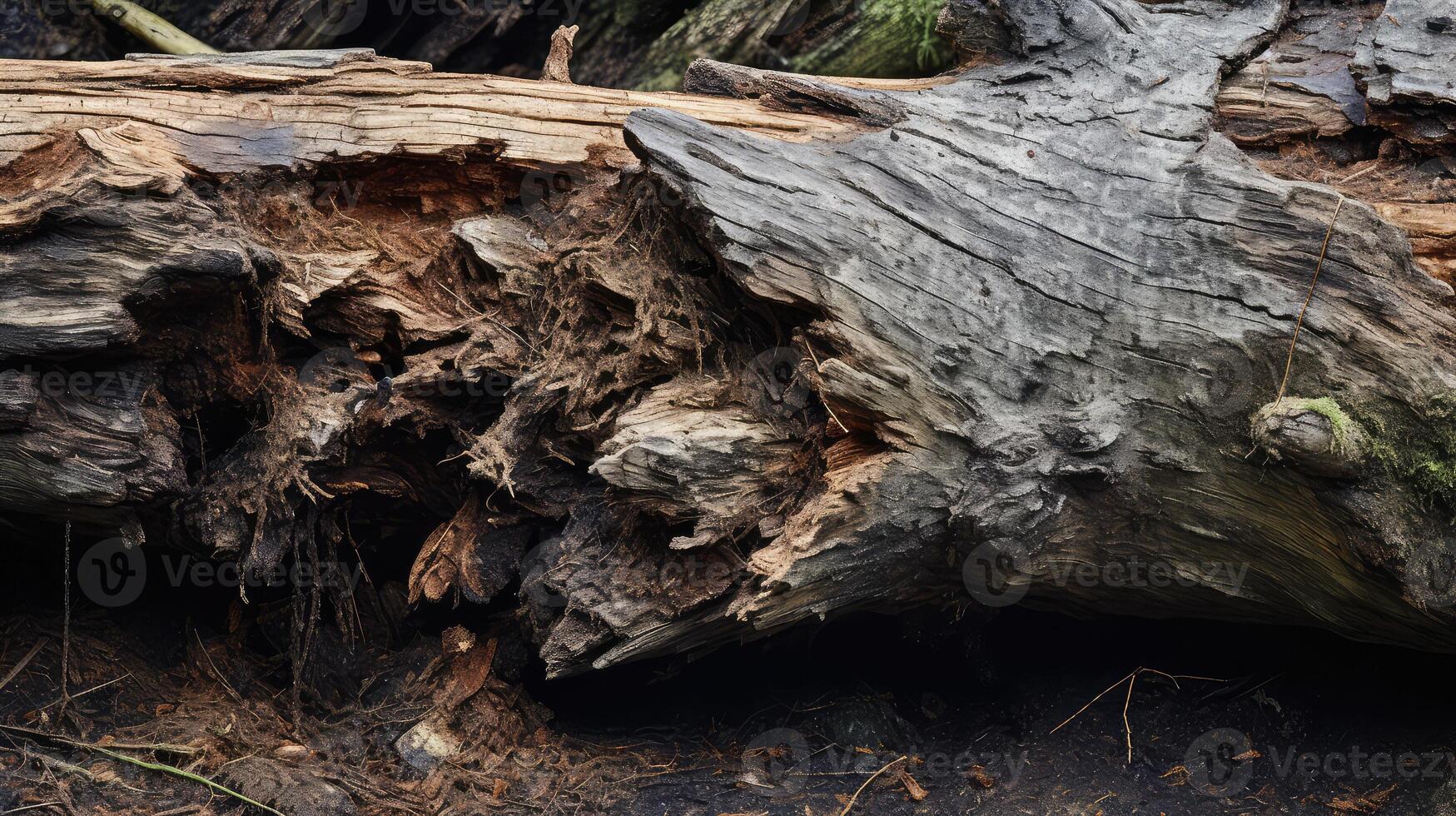 decomposition rotten wood photo