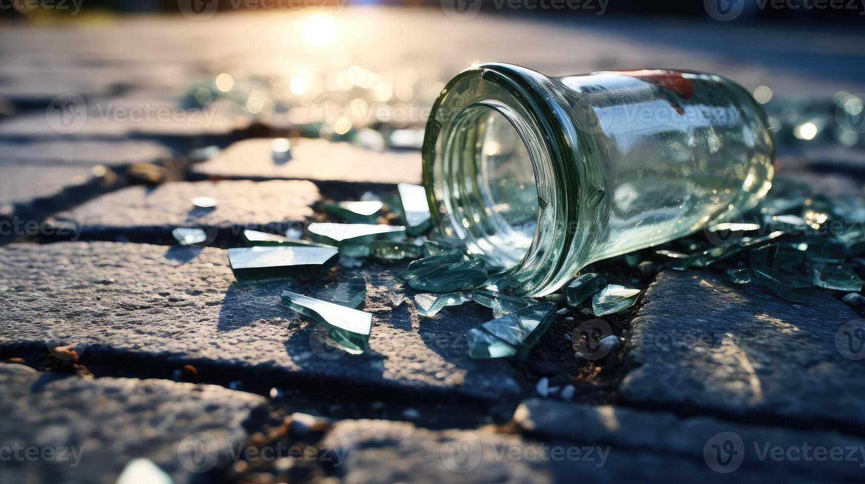 fragility broken glass shards photo