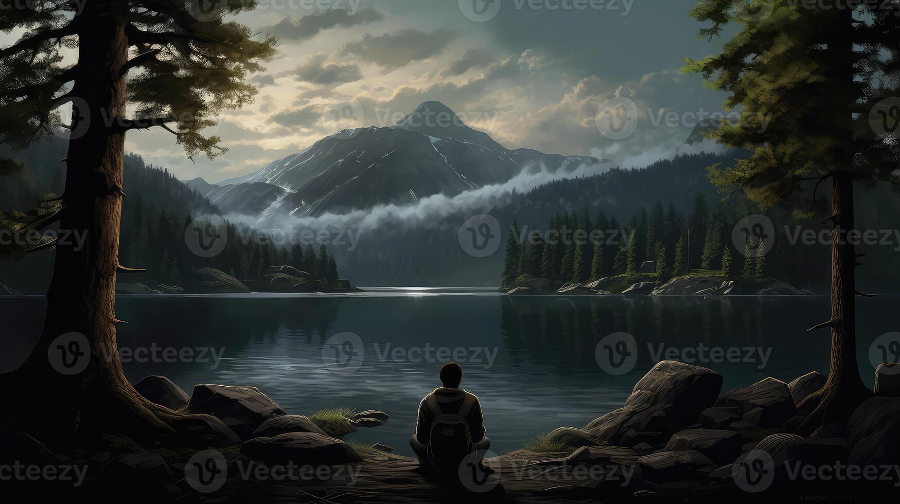 solitude background with spotlight photo