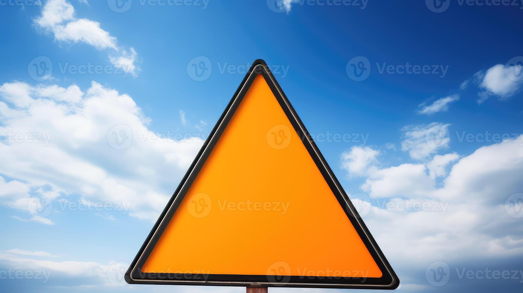 caution orange triangle photo