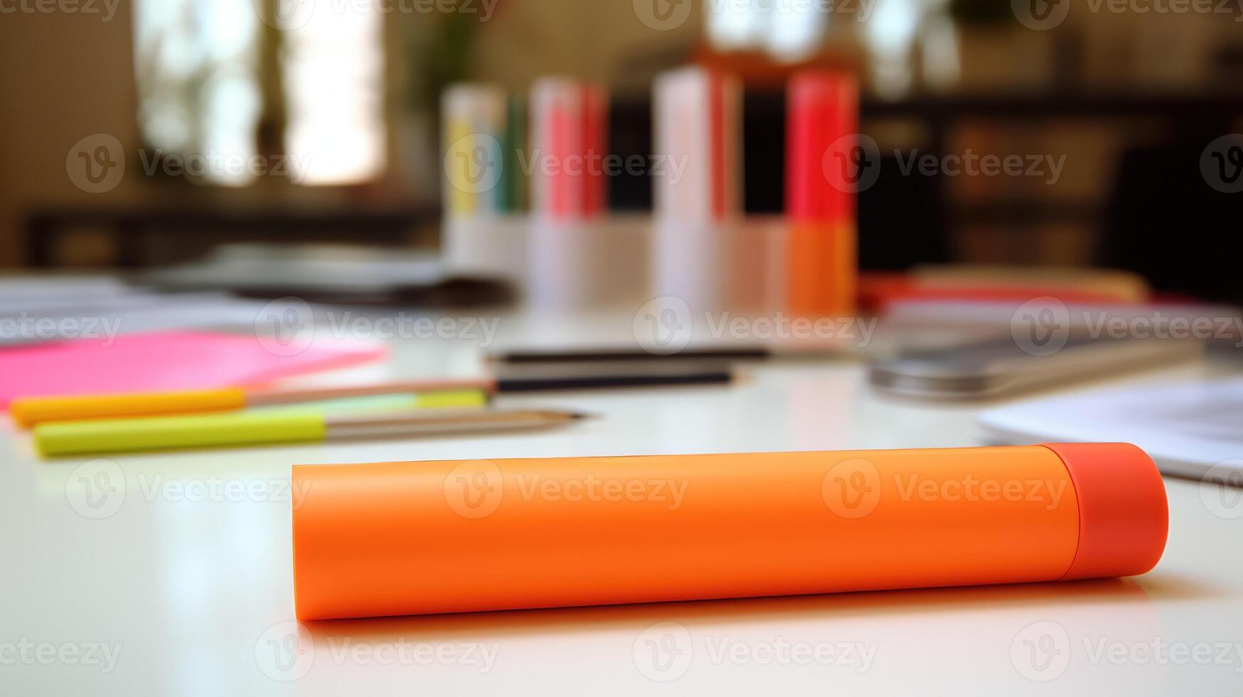 vibrant orange highlighter photo