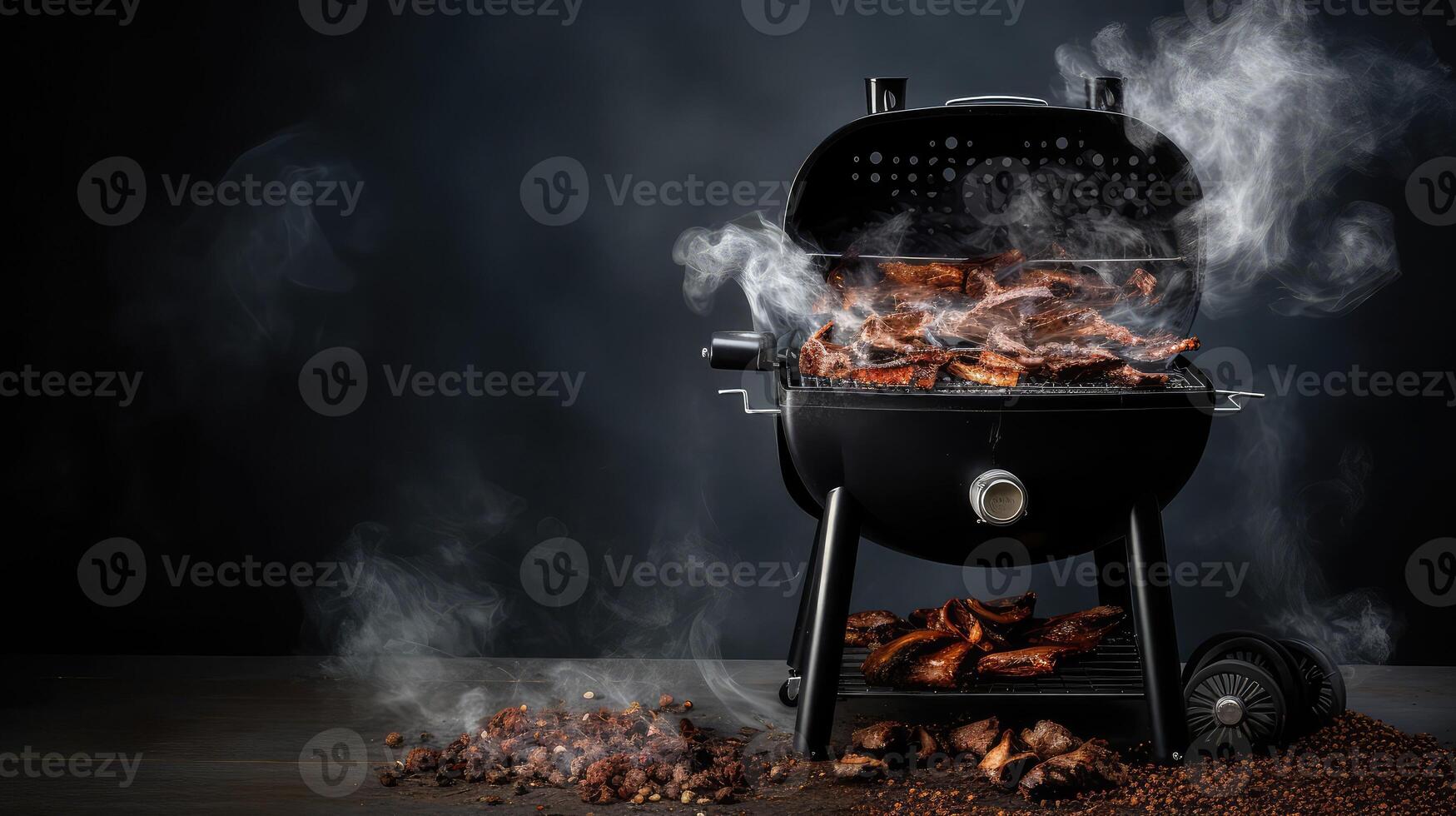 bbq grey gradient background photo