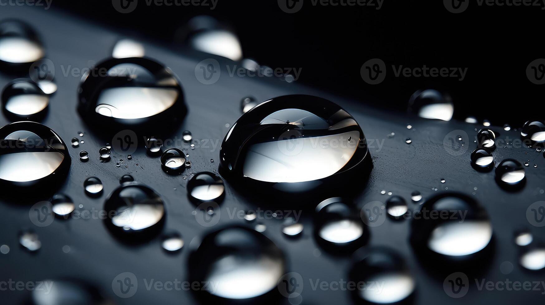 close water droplets black background photo