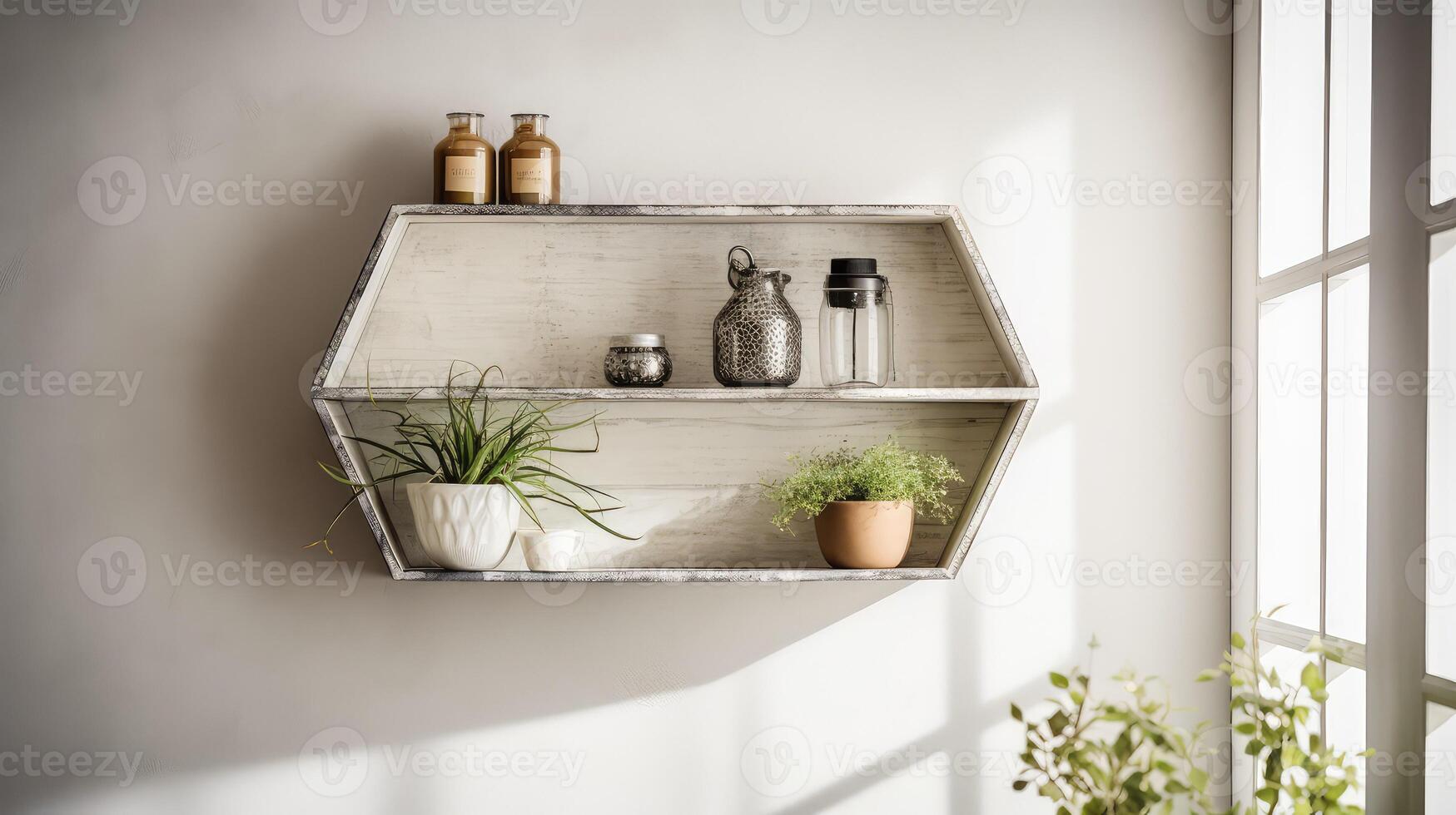 shelf white texture hexagon photo