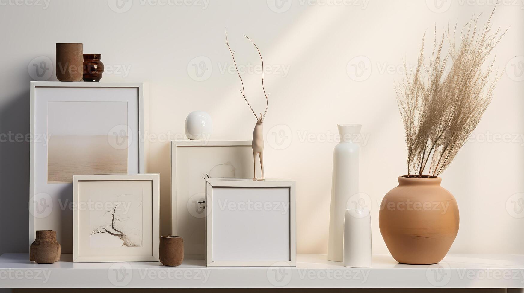 display tall white box photo