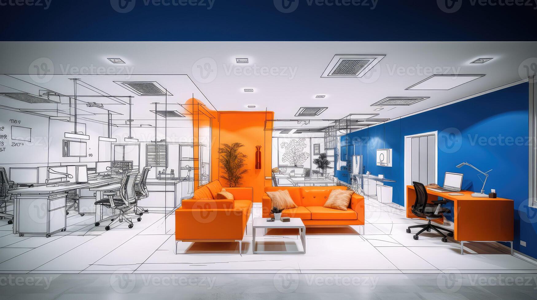 design office blueprints photo