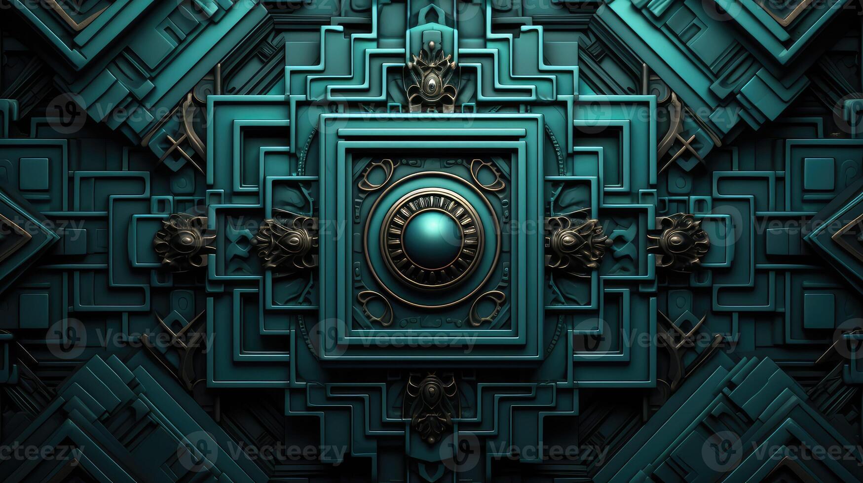 contrasting teal blue and gray background photo