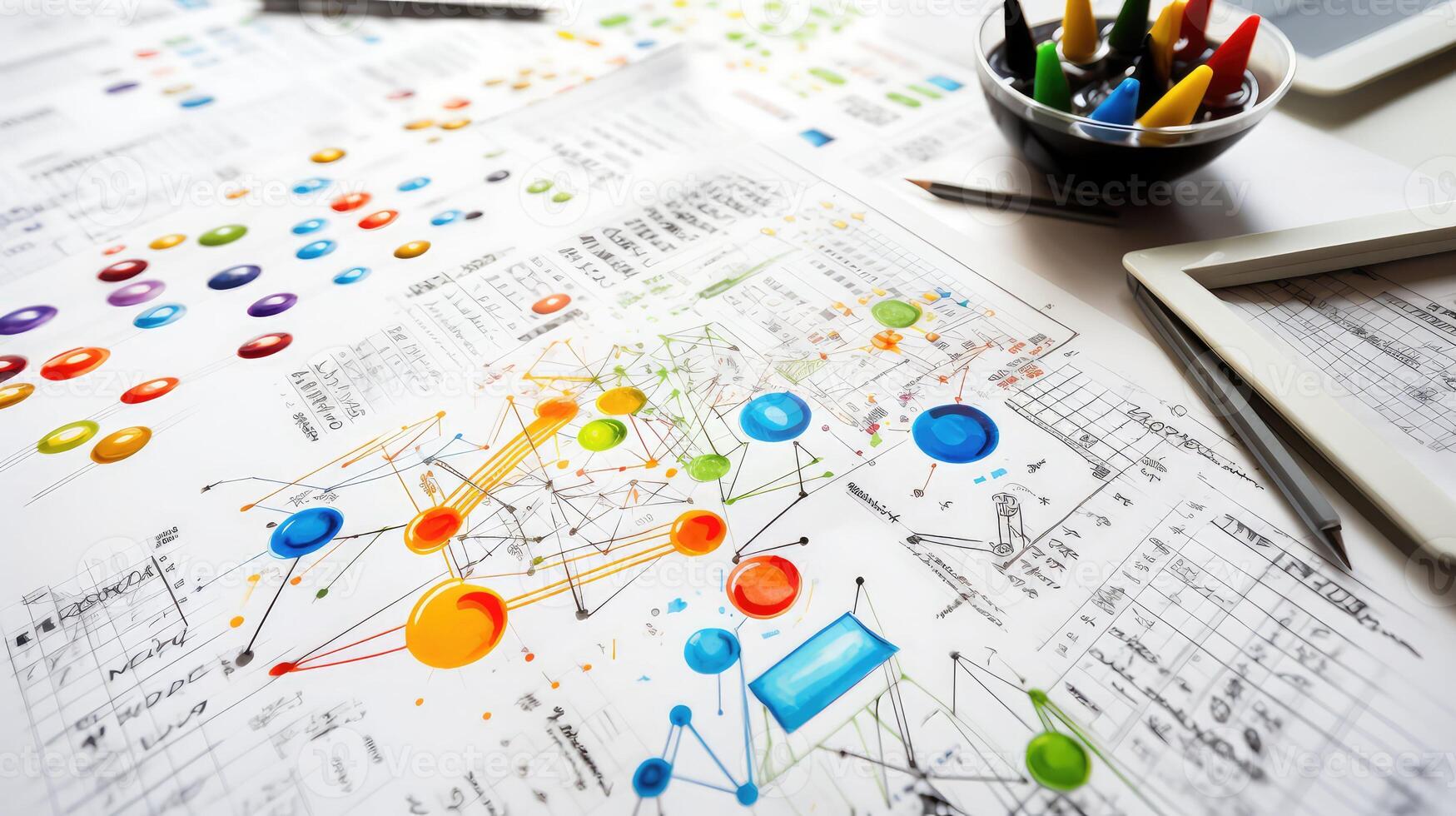 calculations white data photo