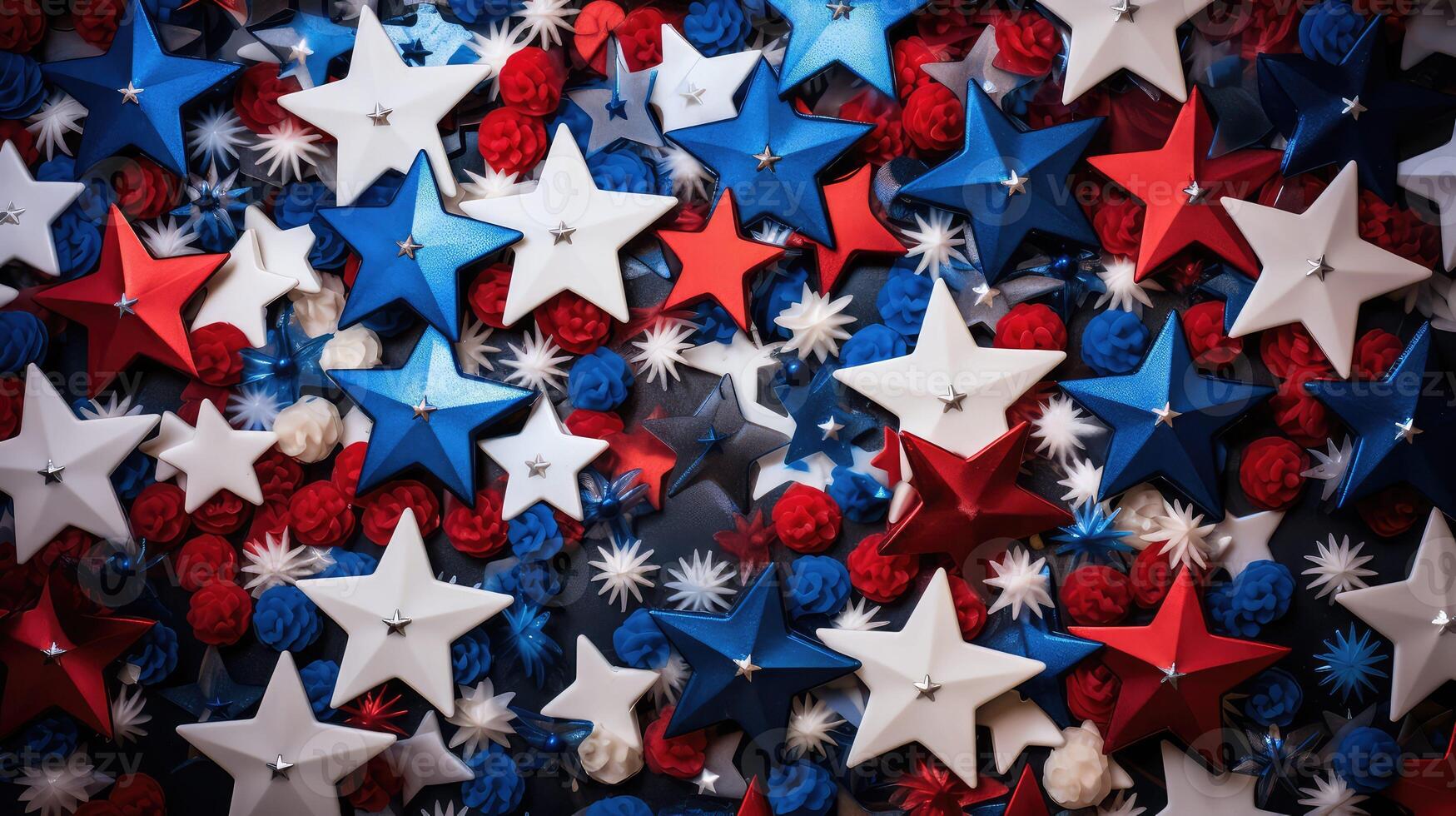 cluster stars red white and blue photo