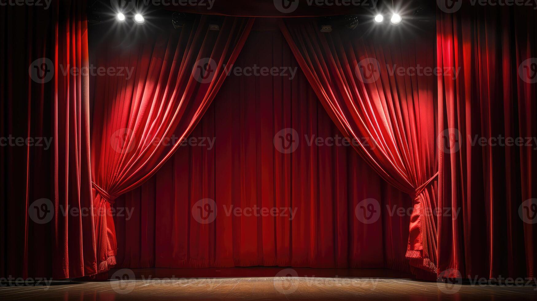microphone red curtain reveal photo