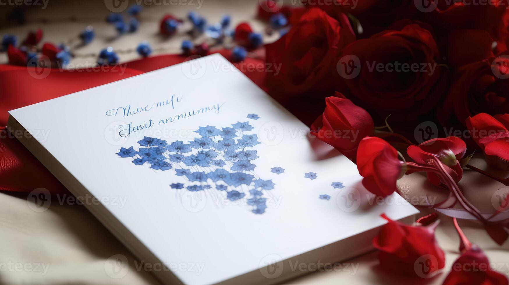 card mothers day red white blue photo