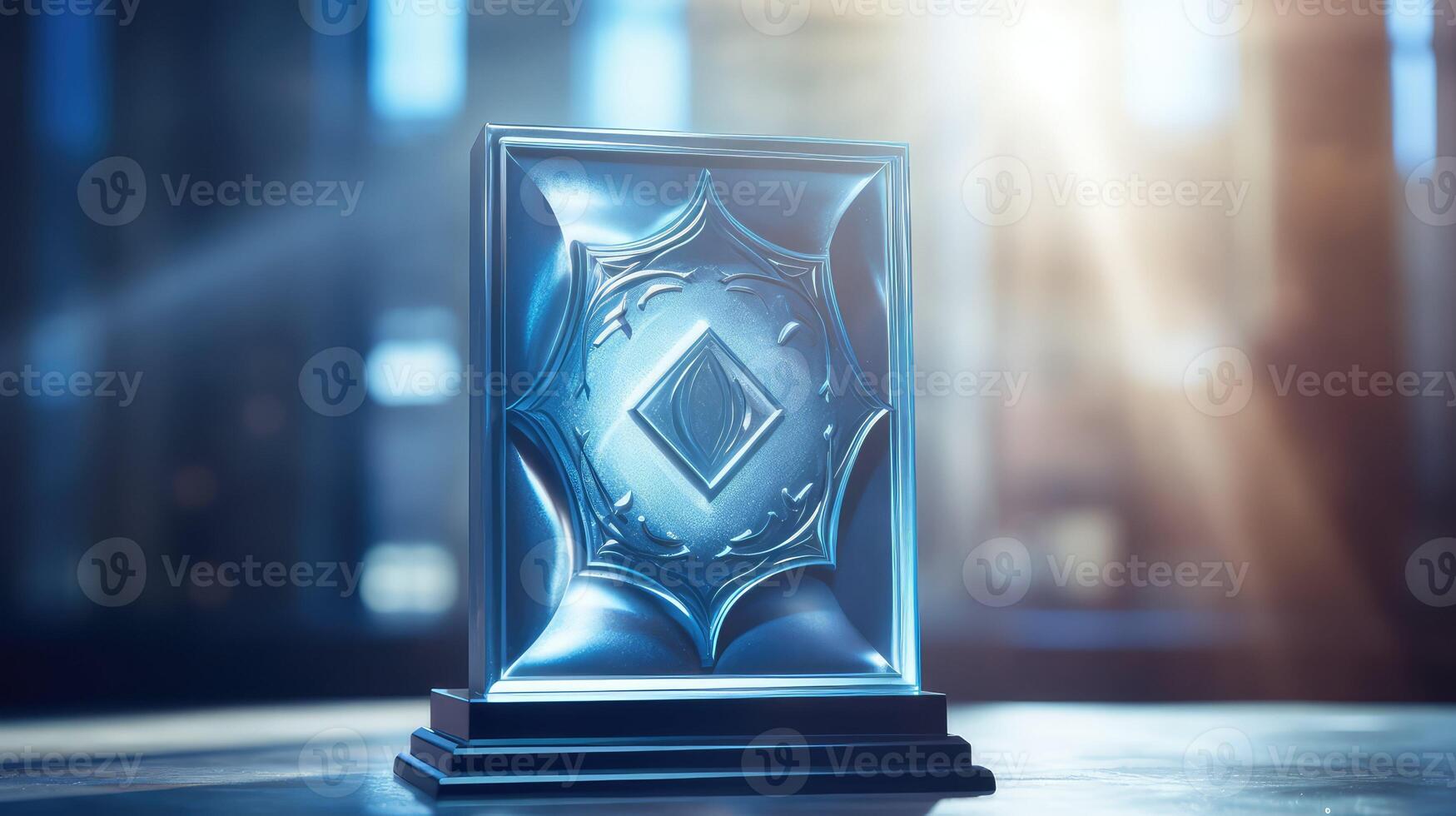 shiny award background blue photo