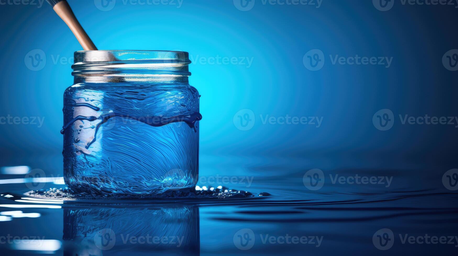 water blue brush photo