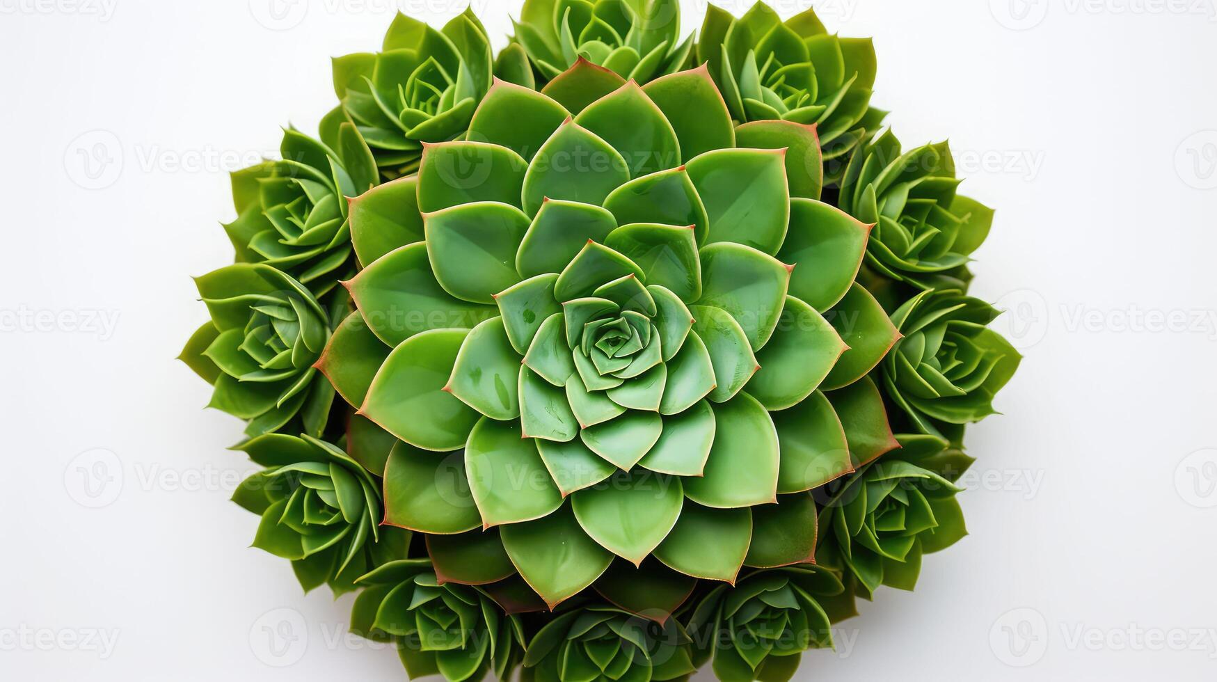 texture succulent top view white background photo