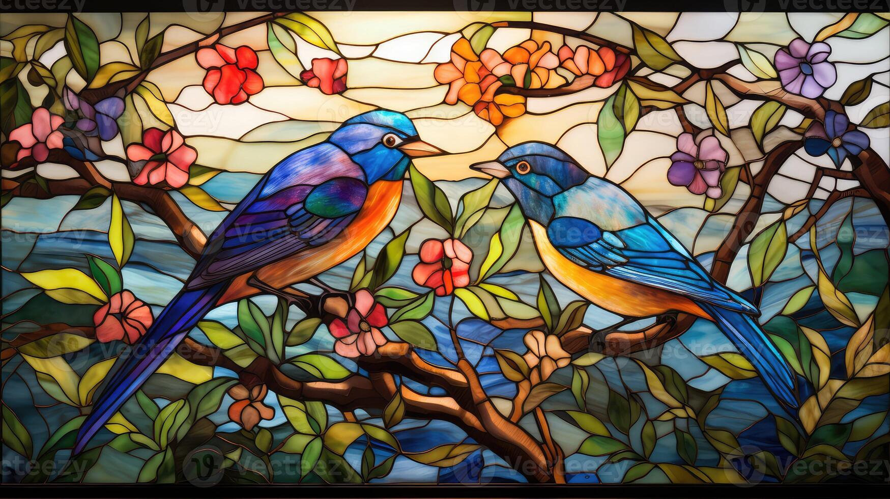 historic stained glass window photo