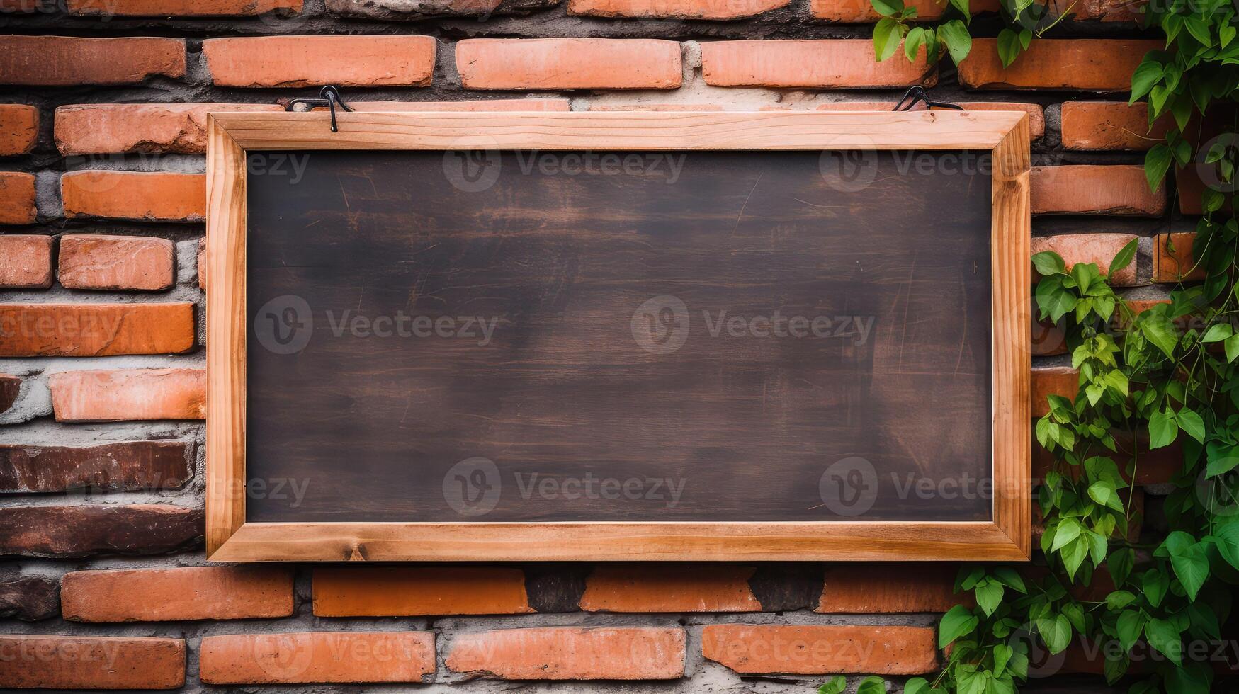 chalk wooden menu board photo