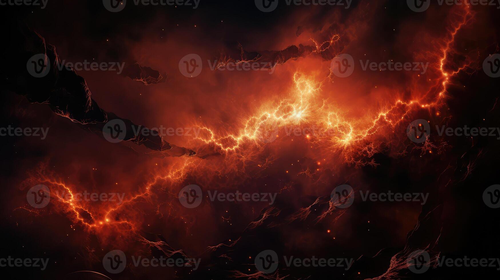 stars space fire photo