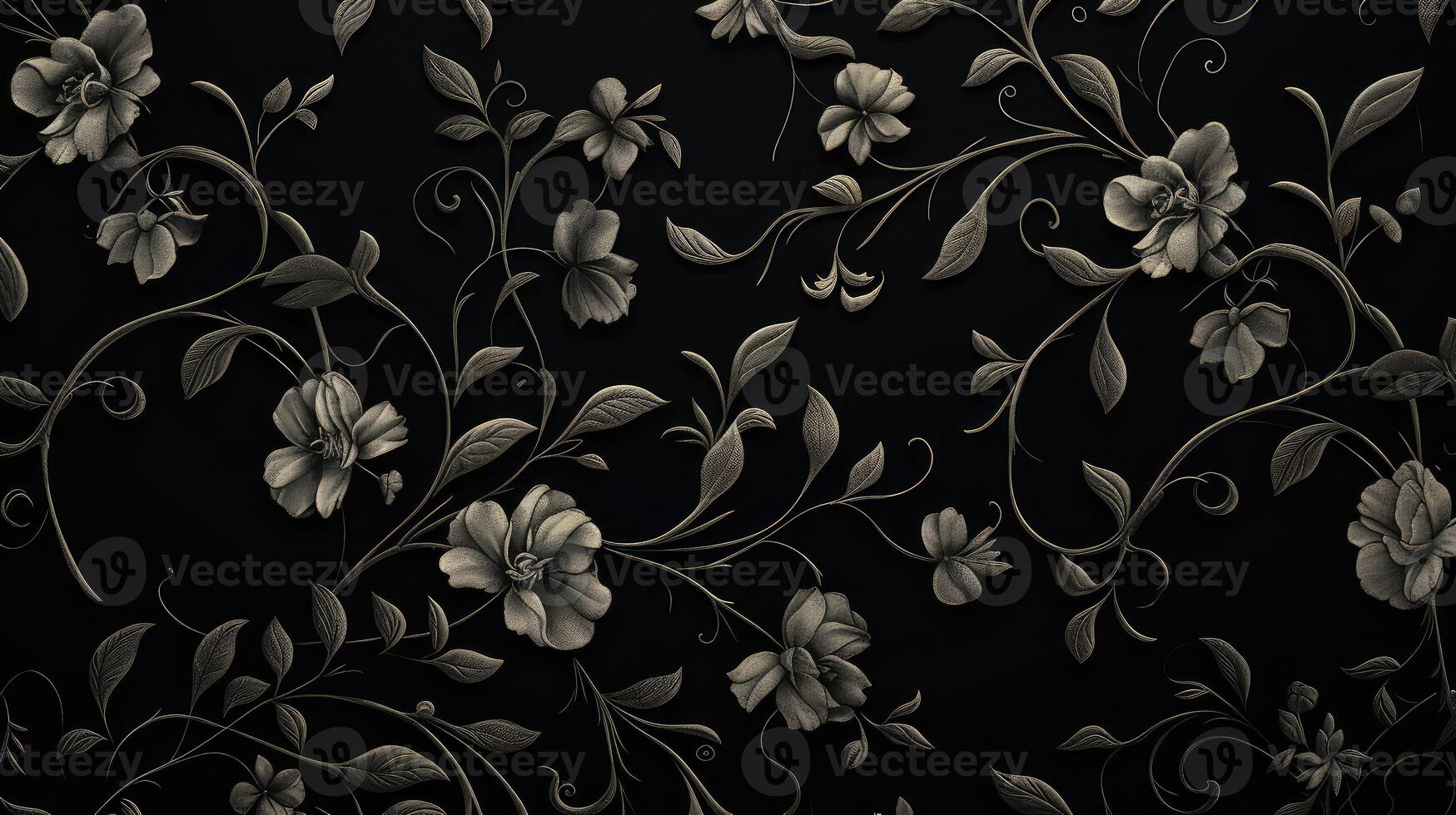 vines black background pattern photo